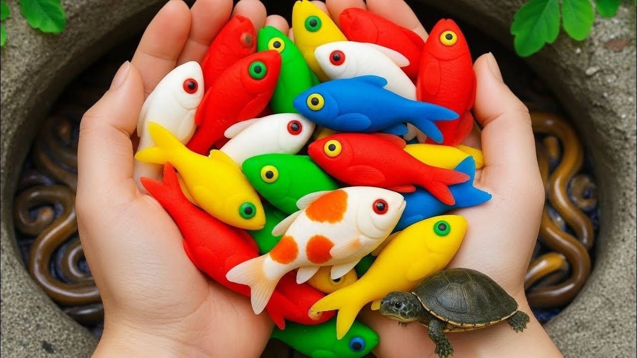 Beautiful Guppies, baby turtles, eel, frog, pencil fish, nemo fish  and Pencil Fish Caught Live