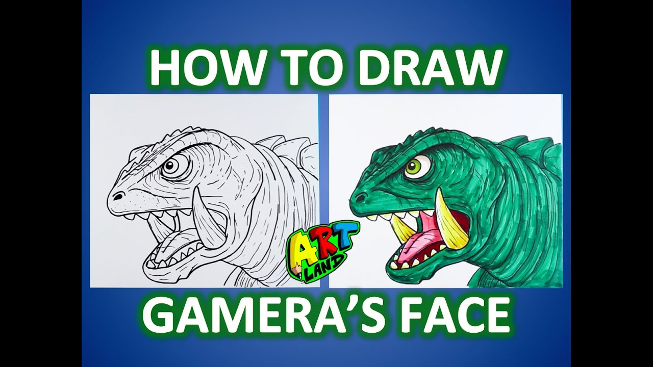 How to Draw GAMERA'S FACE!!!