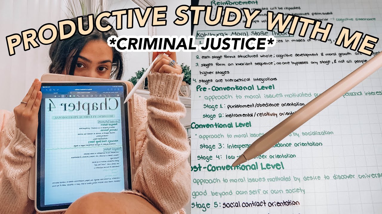 PRODUCTIVE STUDY WITH ME (iPad Pro 12.9) | annotating readings + criminal justice notes
