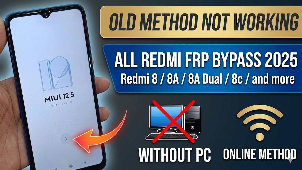 Redmi 8/8A/8A Dual | FRP Bypass | MIUI 12.5 | Without Pc | Google Account Remove | New Security
