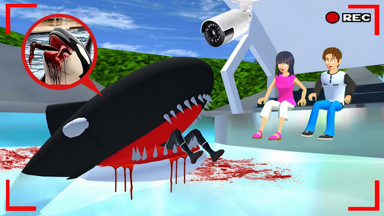 Yuta Mio Panik CCTV Merekam PAUS ORCA MAKAN PELATIHNYA 😱|Sakura School Simulator