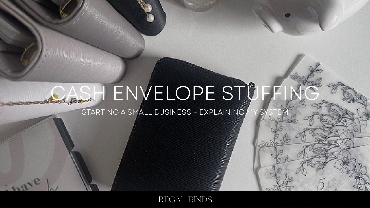 CASH ENVELOPE STUFFING | explaining my small business & binders 💰🖤 | £215 | February no. 3