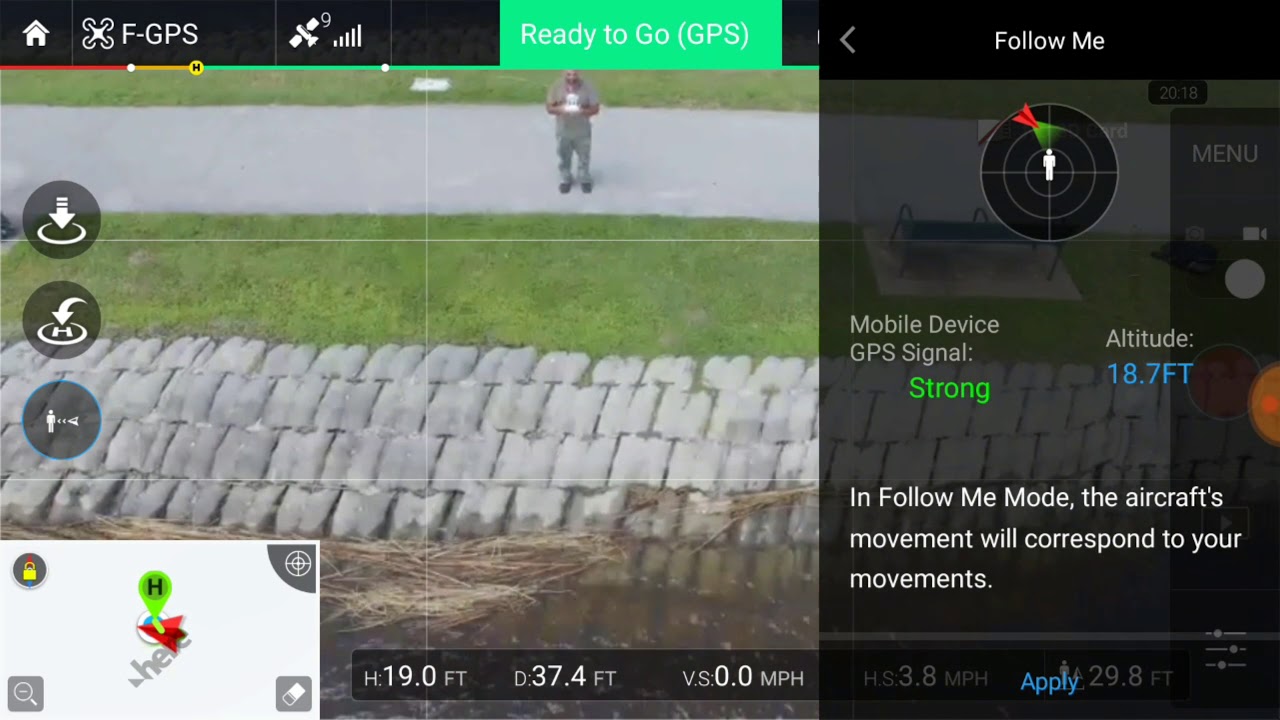 Как использовать режим FOLLOW ME на вашем дроне Phantom 3