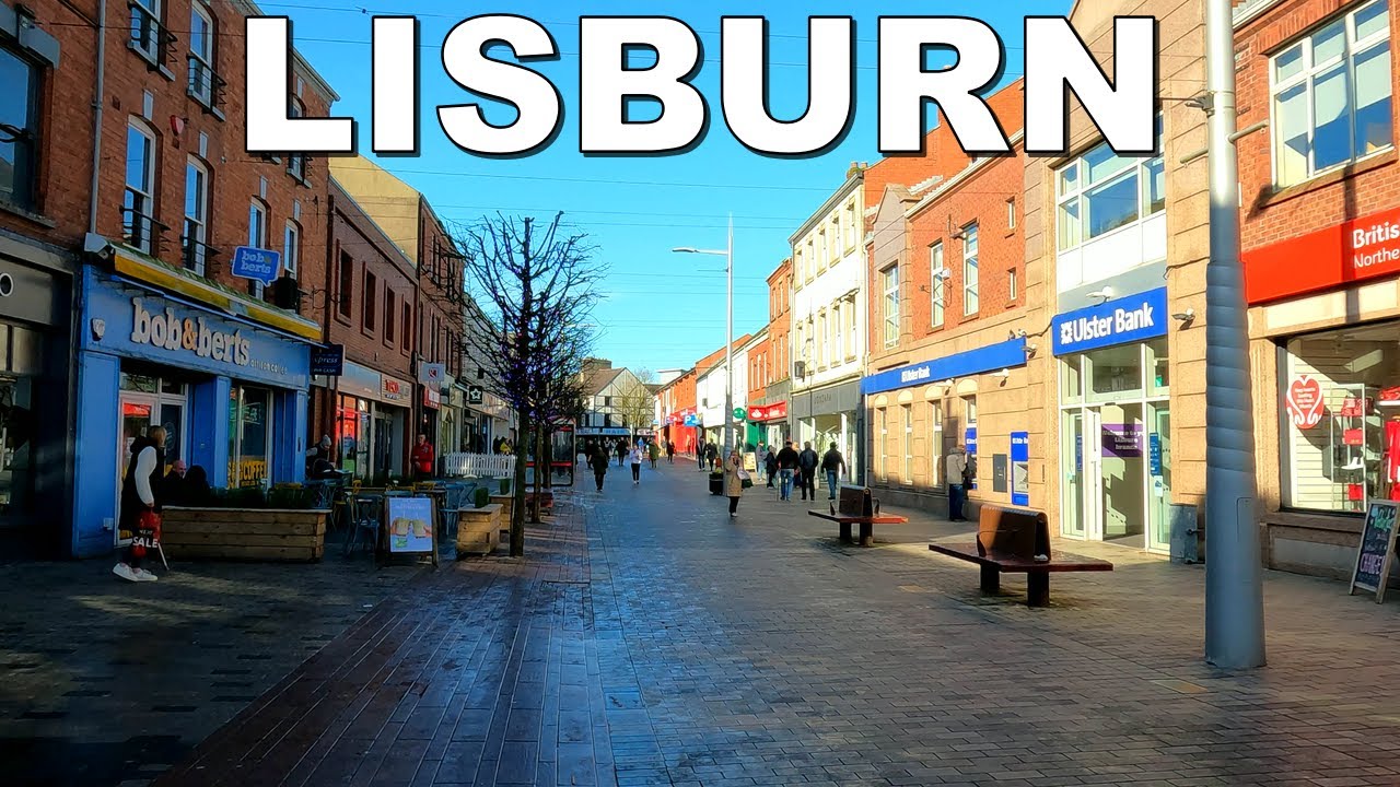 WALKING around LISBURN CITY in NORTHERN IRELAND * 4K (60fps)