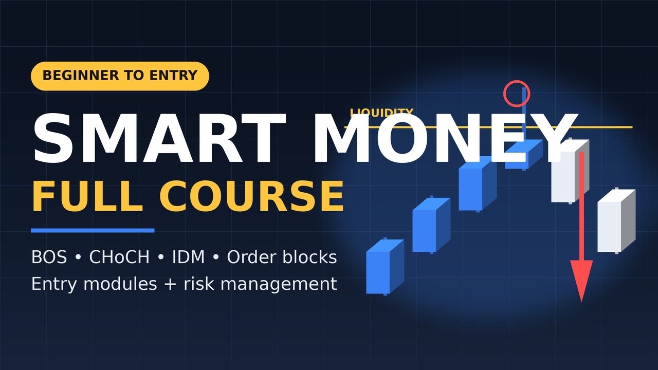 Smart Money Concepts Full Course in 7 Minutes (Beginner to Entry)