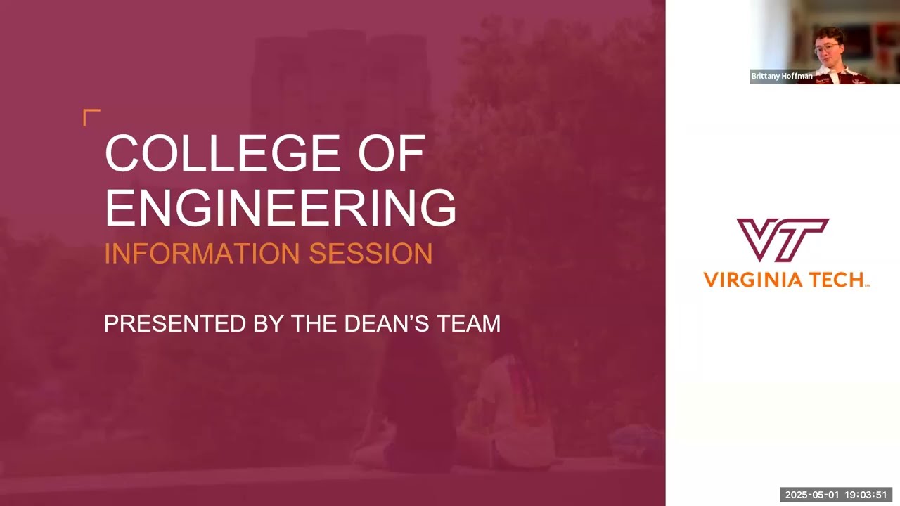 College of Engineering Virtual Information Session May 2025