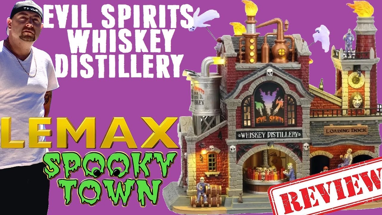 Unboxing & Repairing Lemax Spooky Town Evil Spirits Whiskey Distillery Village Halfway To Halloween