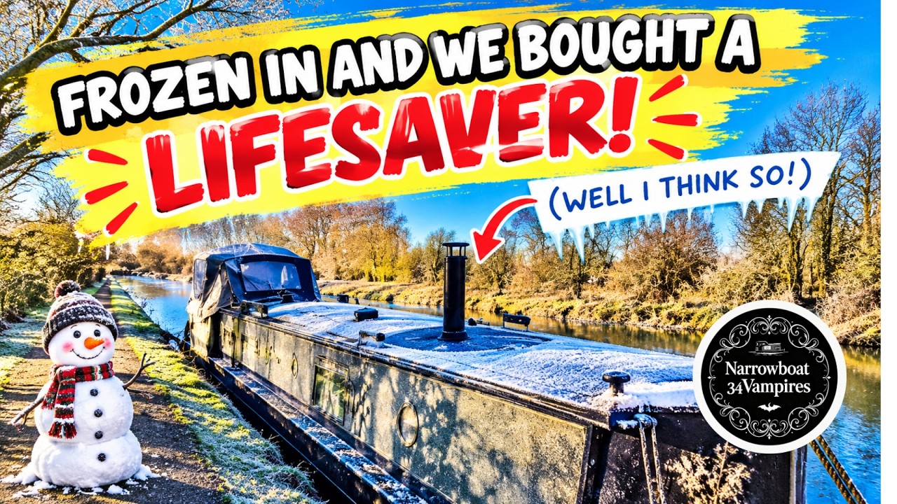Narrowboat frozen in at Astley Green, Ancestors and no more launderette visits! (Hurrah!) 🥳