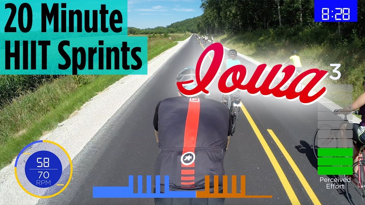 20 Minute HIIT Fat Burning | Indoor Cycling Workout | Iowa