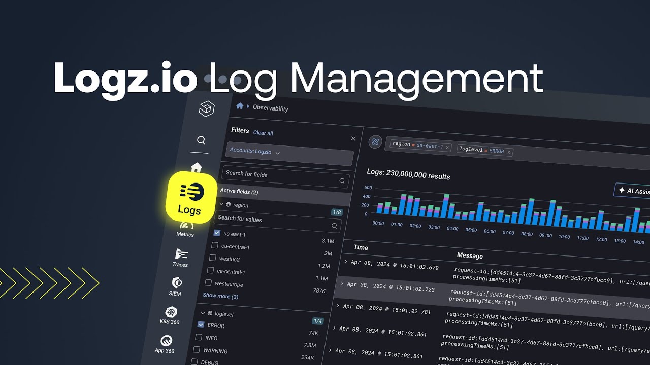 Logz.io AI-Powered Log Management Demo
