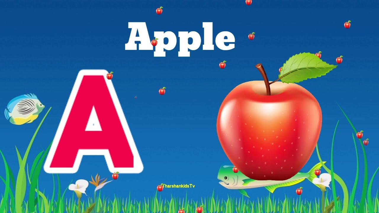 aforapple bforball cforcat dfordog phonic song alphabet song abcd song tharshankidstv atoz for kids