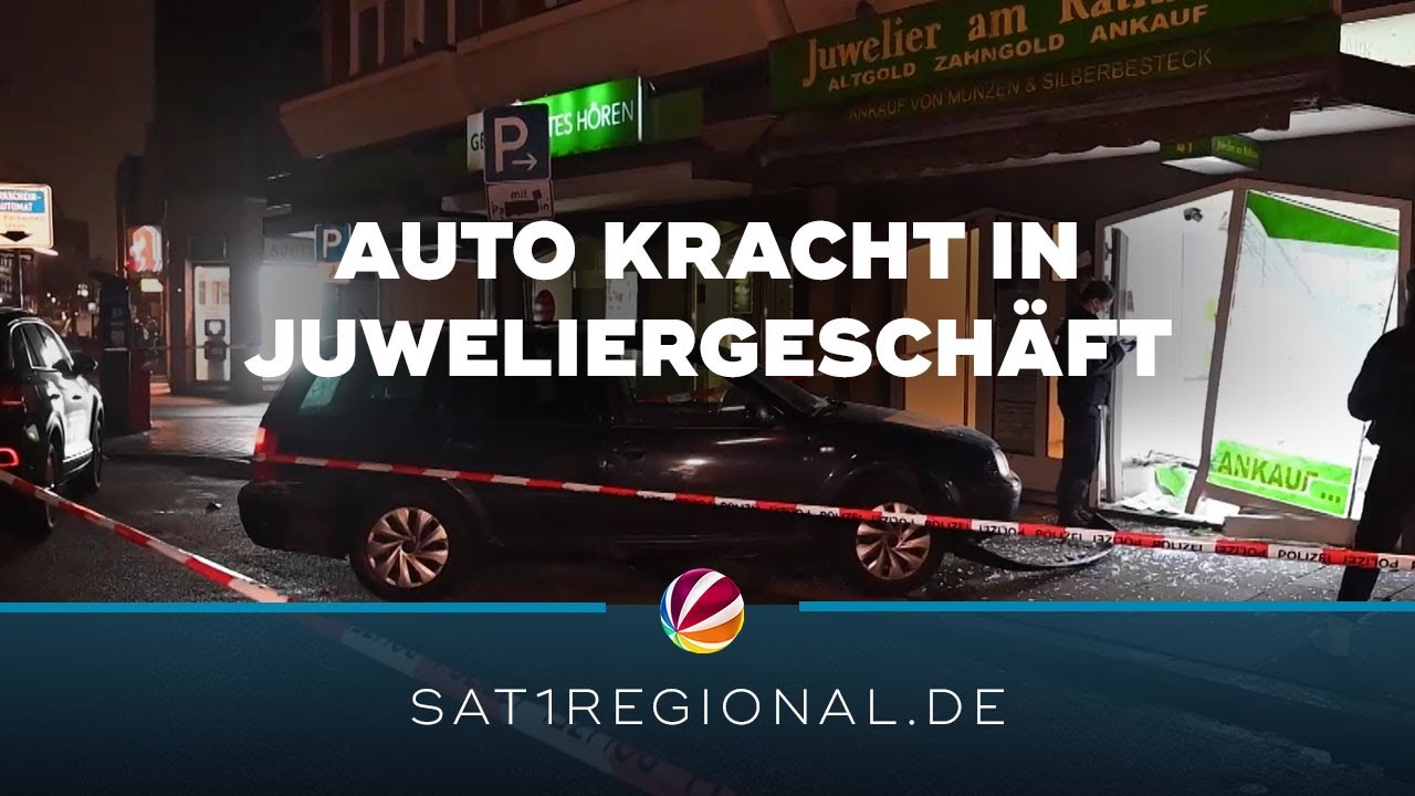 Pkw kracht in Juweliergeschäft in Hamburg – Einbrecher erbeuten Schmuck