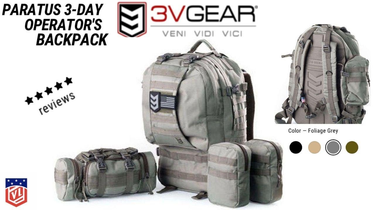 Best Tactical Backpack Under $75? 3V Gear Paratus 3 Day Operator's Pack Review + 10% OFF CODE