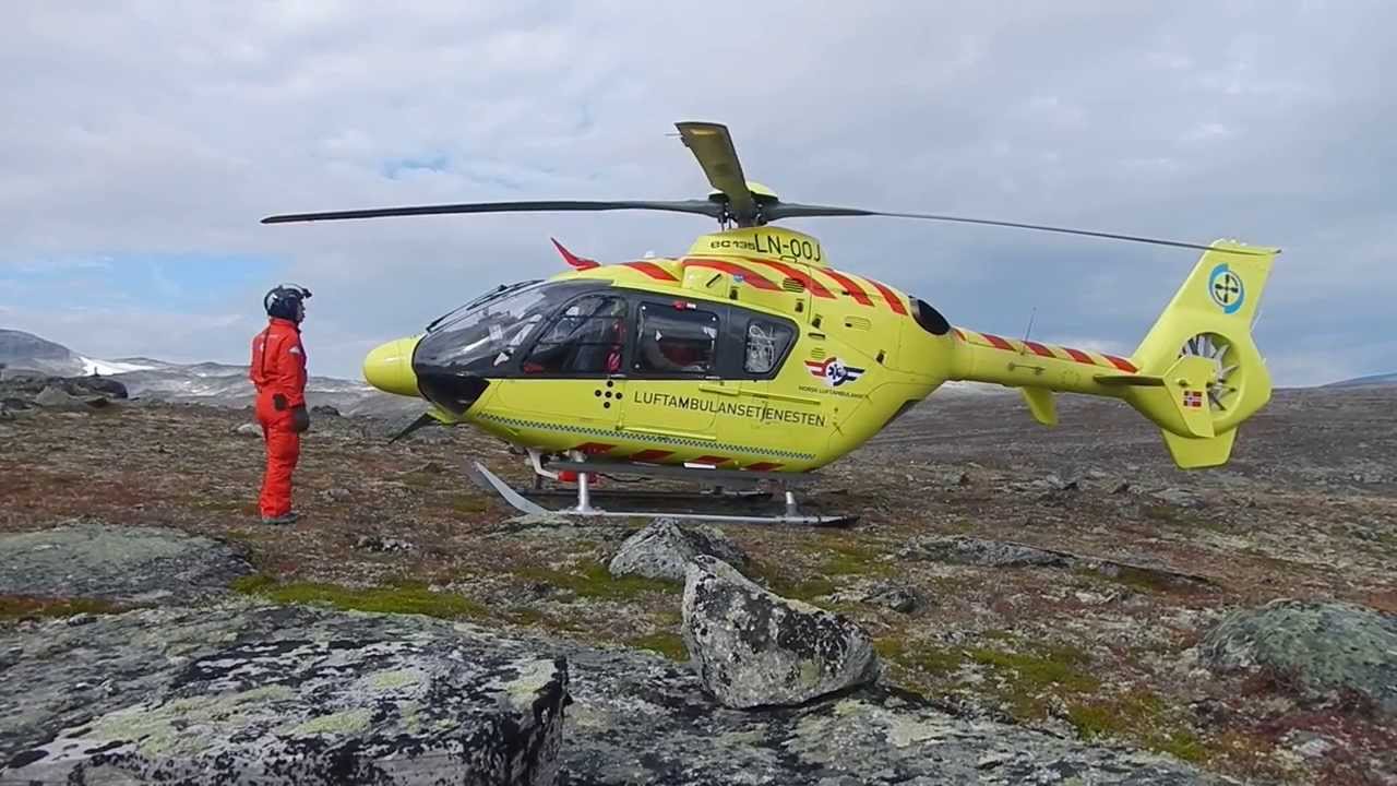 Norsk luftambulanse til unnsetning i &Aring;motsdalen