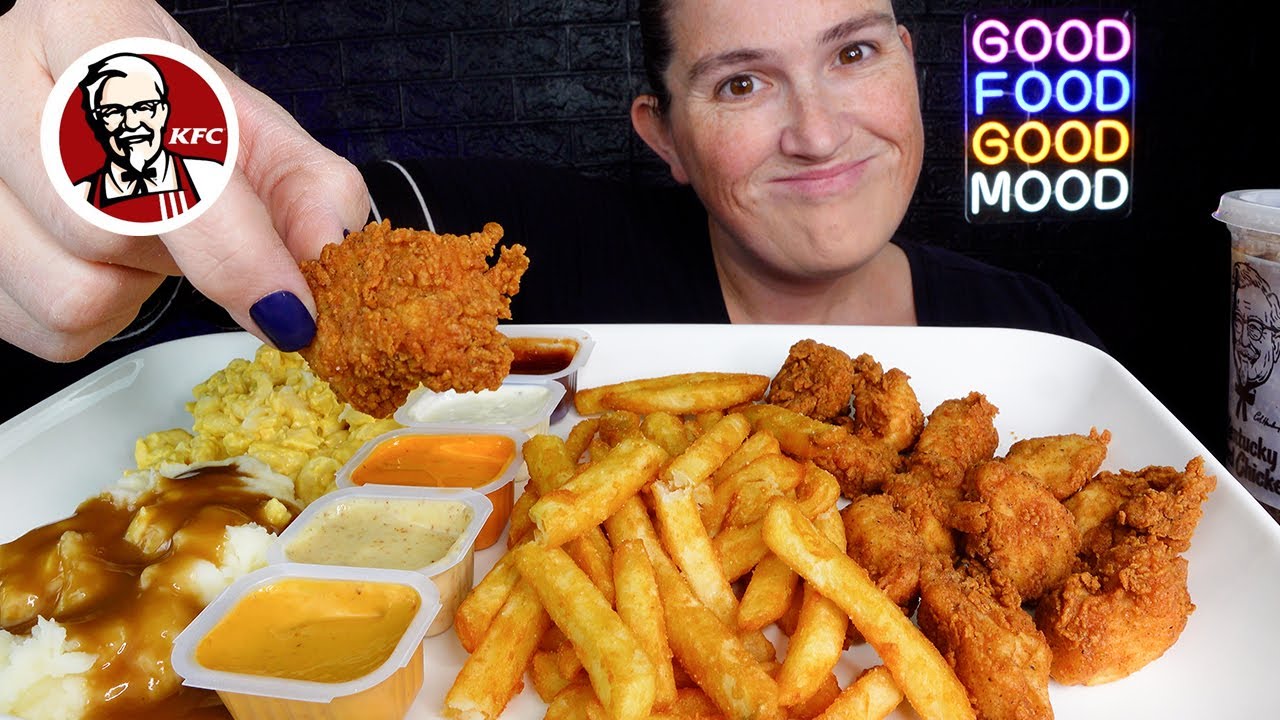 ASMR | KFC | Chicken Nuggets, Fries, Mac & Mashed Potatoes | MUKBANG EATING SHOW