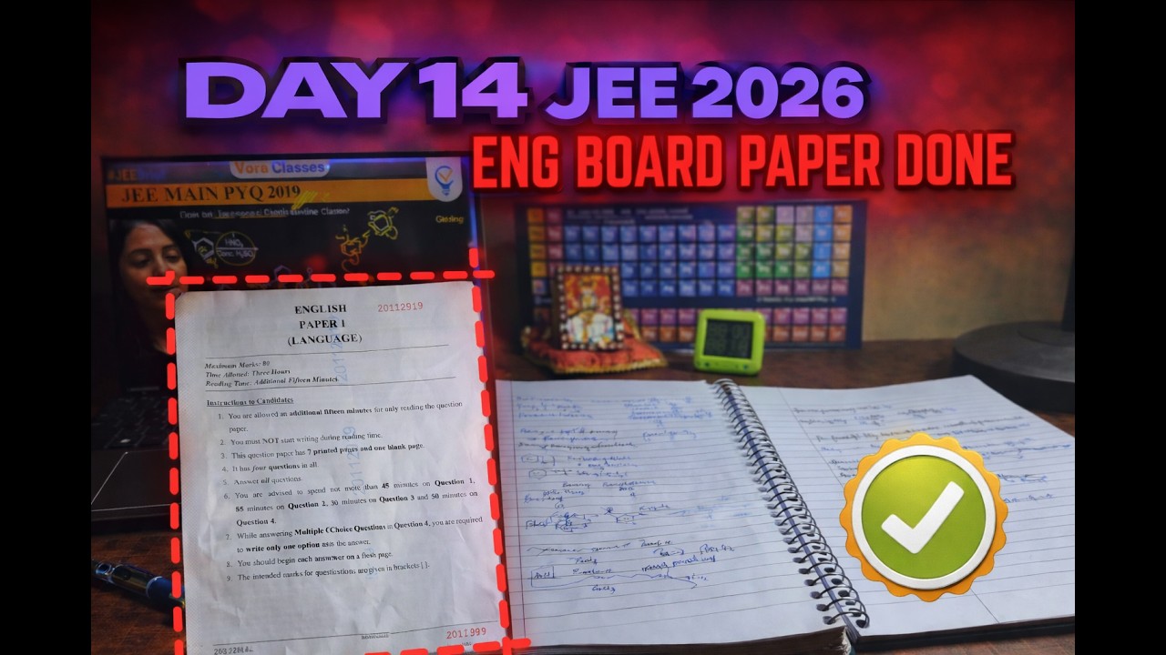 Day-14/60 JEE APRIL 2026 || PROGRESS UPDATE