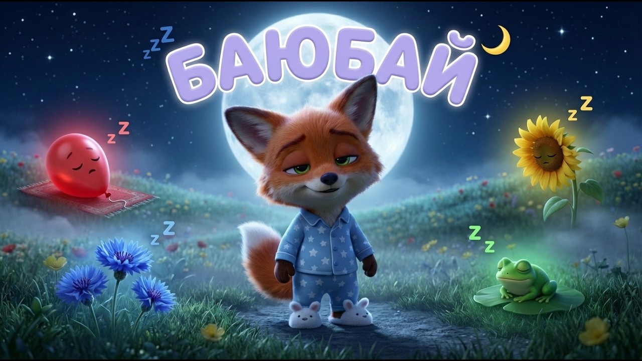 🌙 Баю-бай, Рыжик! 🦊💤 Колыбельная про цвета | Мультик для малышей перед сном