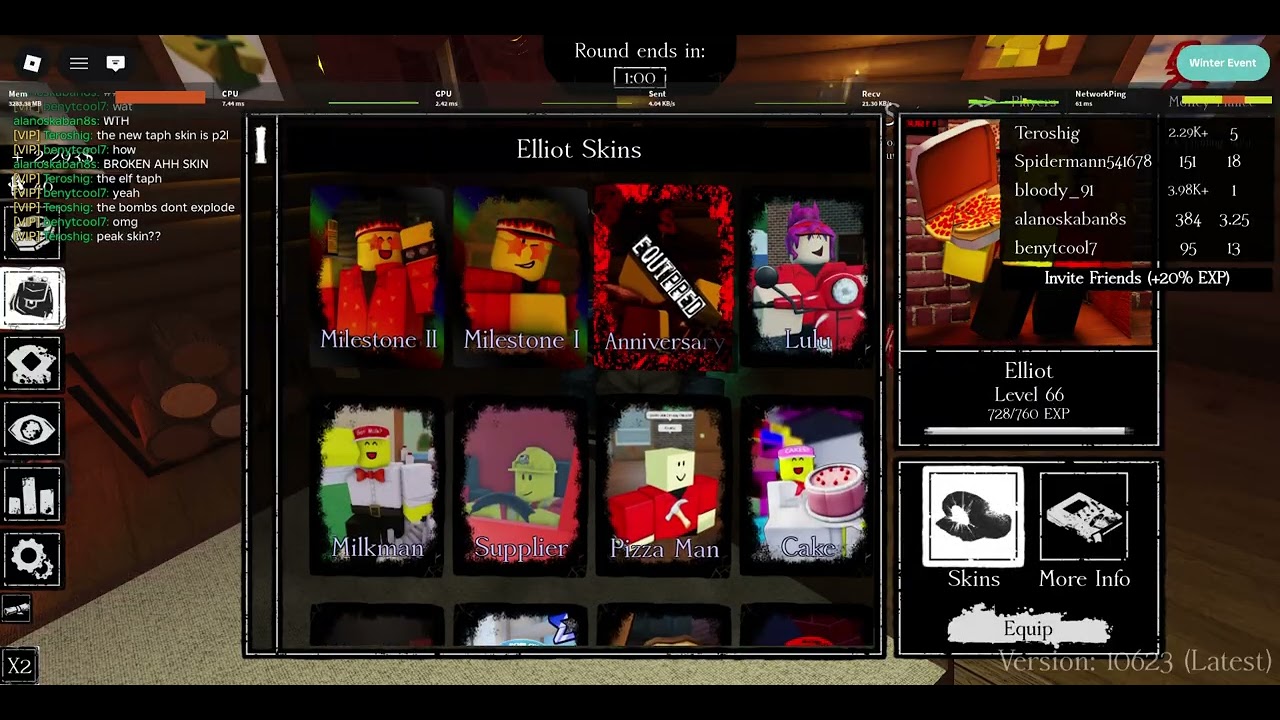 showcasing new skins