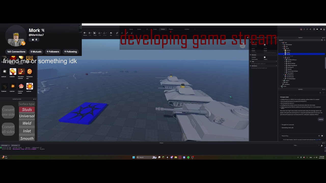 Roblox Tank Game Devlog #1