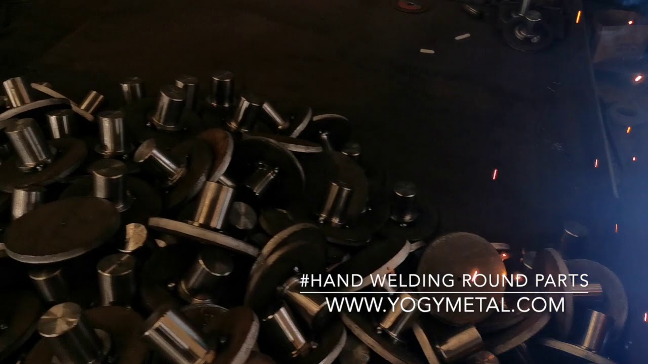 Hand welding round parts