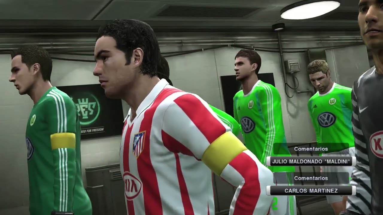 Atlético Madrid - Wofsburgo Partido amistoso PES 2011 PC