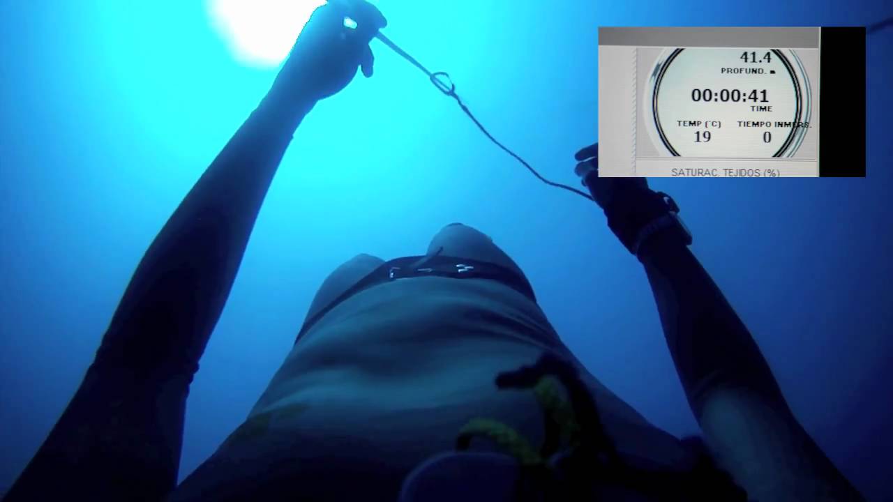 Freediving CWT -70m Miguel Lozano. Tenerife. Gopro HD.mov