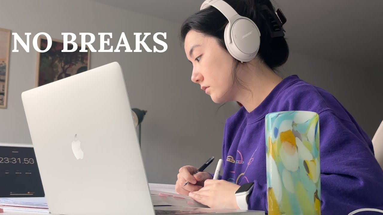 locked in for 2 hours straight | study with me for exams, no breaks