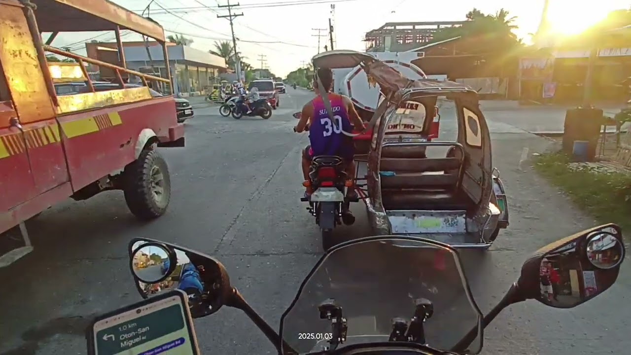 first silent motovlog. no mic pa 😅 sta barbara to oton iloilo stroll #chillride#burgmanstreetex