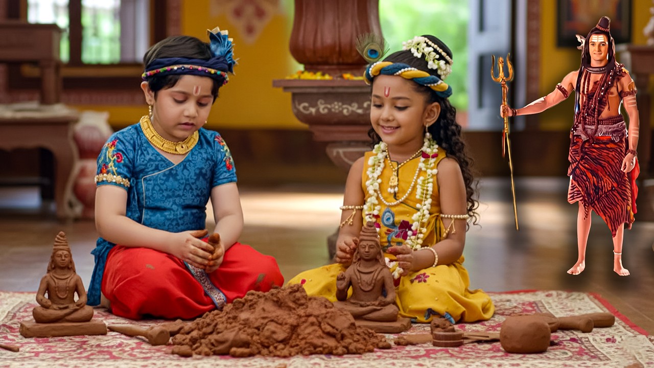 जब बच्चों ने बनाई शिव जी की मूर्ति | Yashomati Maiyaa Ke Nandlala | Shree Krishan Leela