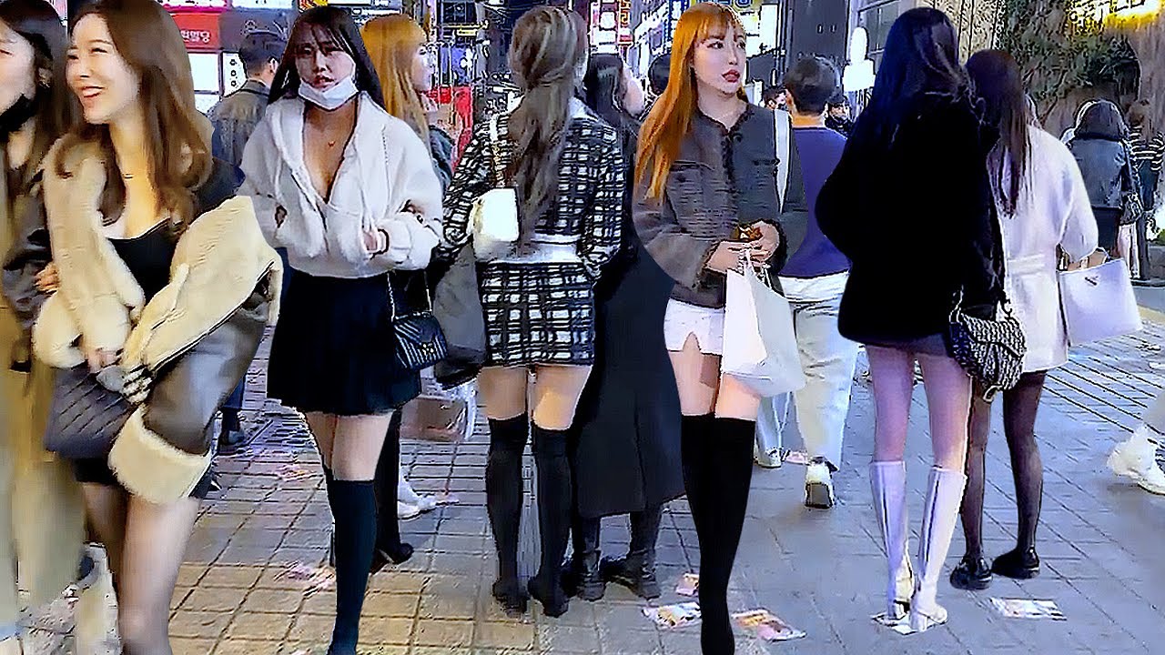 [4K 멋진 서울 강남 거리 😎😎😎] 날씨가 추워도 강남 클럽 거리에는 미인들이 많네요 😉😉😉 # 강남 # 서울 # 한국 # 여행 # 아시아