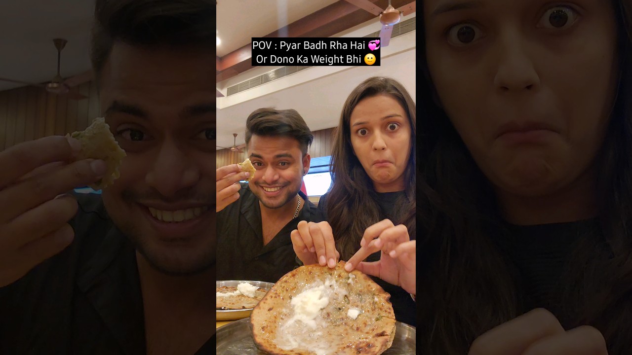 When You Both Are Food Vloggers&hearts;️😂 #couple #foodvlogger #trending #viral #shorts