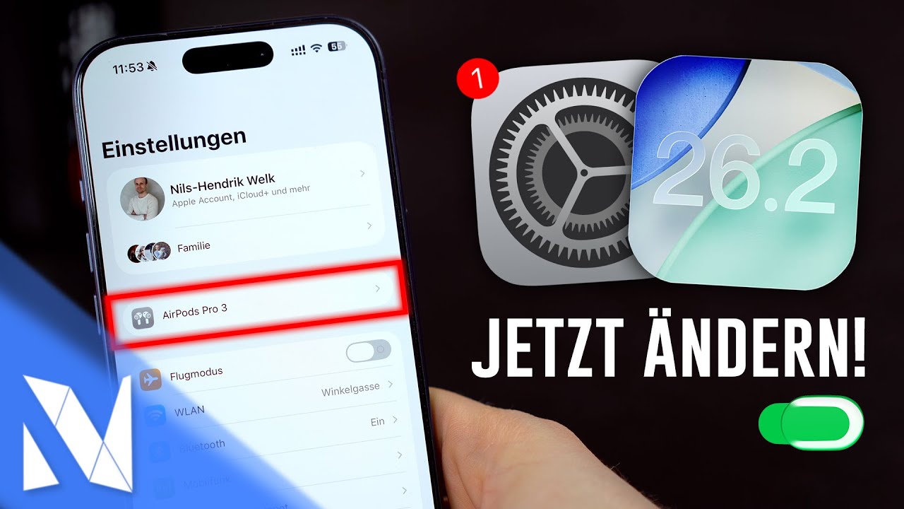iOS 26.2 Einstellungen, die du JETZT ändern solltest! | Nils-Hendrik Welk