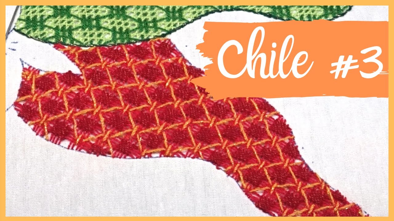 [BORDADO FANTASÍA] | CHILE #3 - Puntada para frutas, verduras, canastas, etc. | Un Mundo Maravillisa
