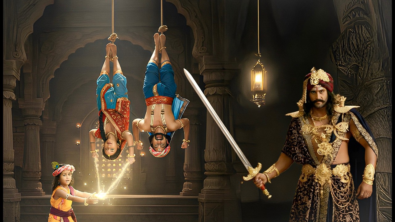 कंस ने बनाया मईया और बाबा को बंदी, कान्हा ने आकर बचाया || Yashomati Maiyaa Ke Nandlala ||