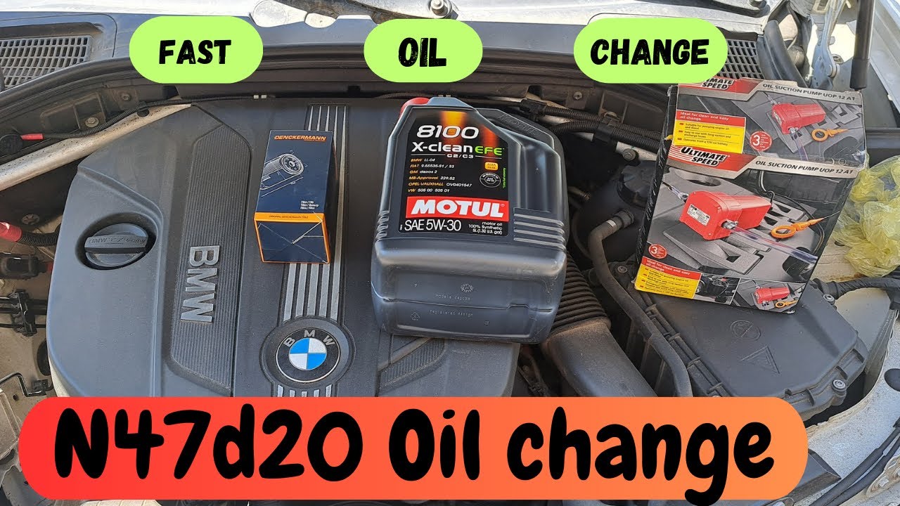BMW x3 f25 2 0d oil change N47D20 engine