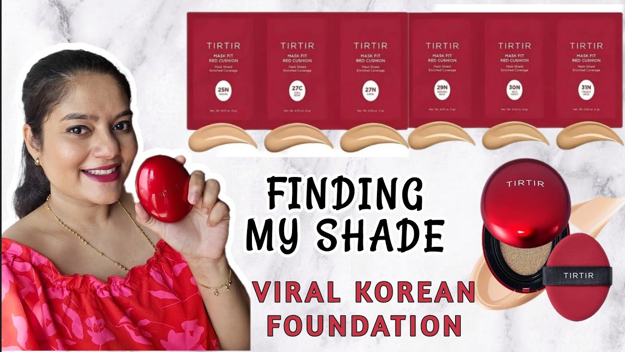 Tirtir Cushion foundation | Swatching 6 shades and wear test | Tirtir for Brown skin