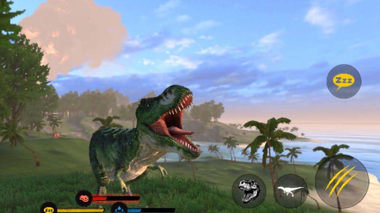 Jugando jurassic clash primal siendo un tiranosaurio rex