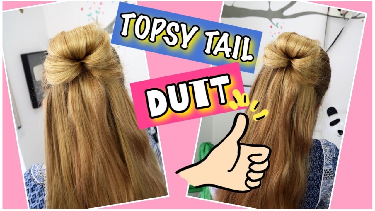 Topsy Tail Bun💜Haargummi verstecken💜coole Mädchen Zöpfe&Frisuren Anleitung Tutorial