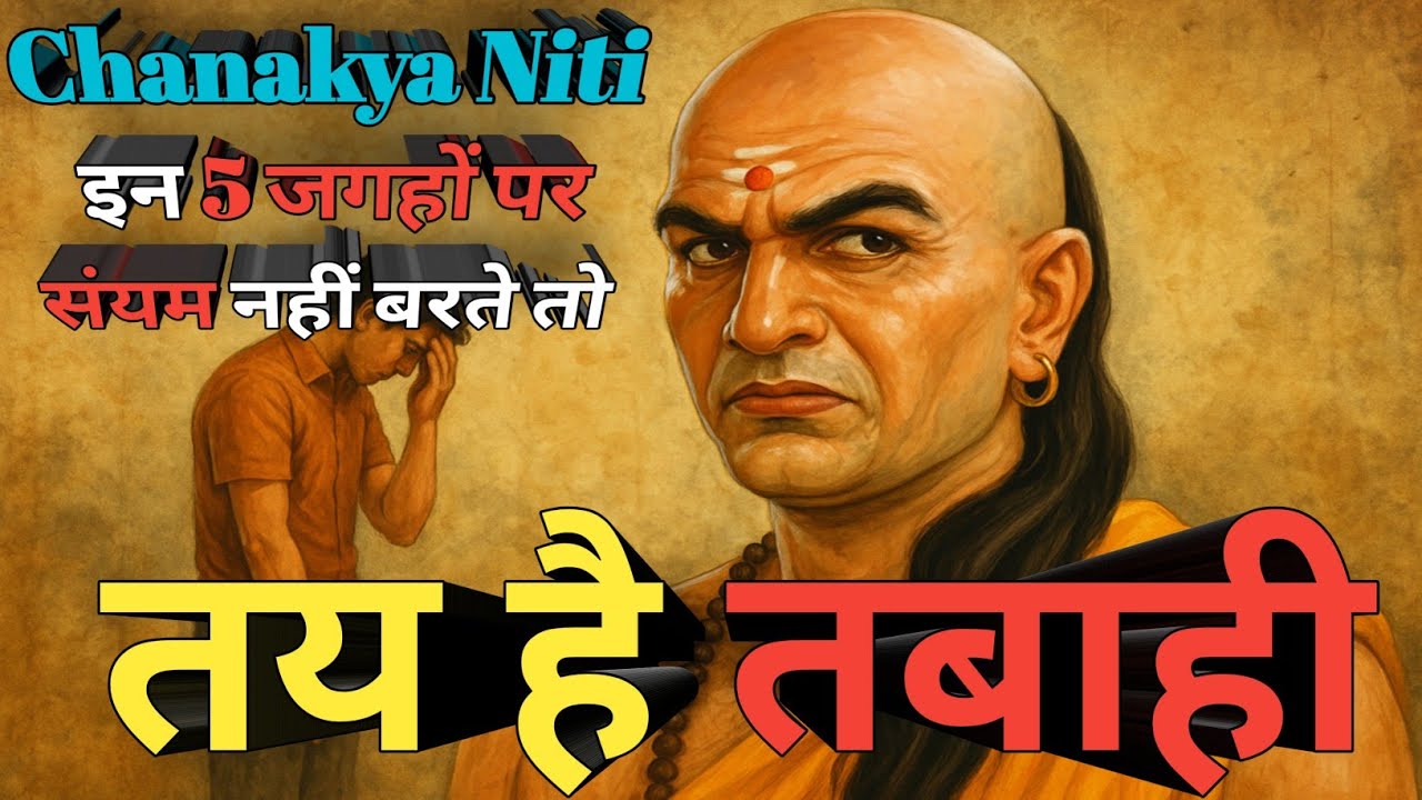 || Chanakya Niti = इन 5 जगहों पर | संयम नहीं बरते तो | तय है तबाही ||