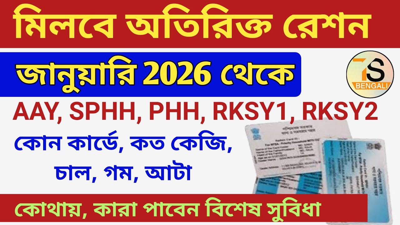 রেশনে মিলবে অতিরিক্ত চাল গম আটা বিশেষ প্যাকেজ 2026 জানুয়ারি মাস থেকে | West Bengal Ration Card