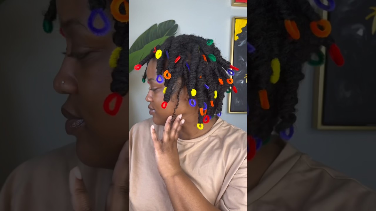 Урок по созданию локонов с помощью ершика для чистки труб #locs #locstyles #curlylocs