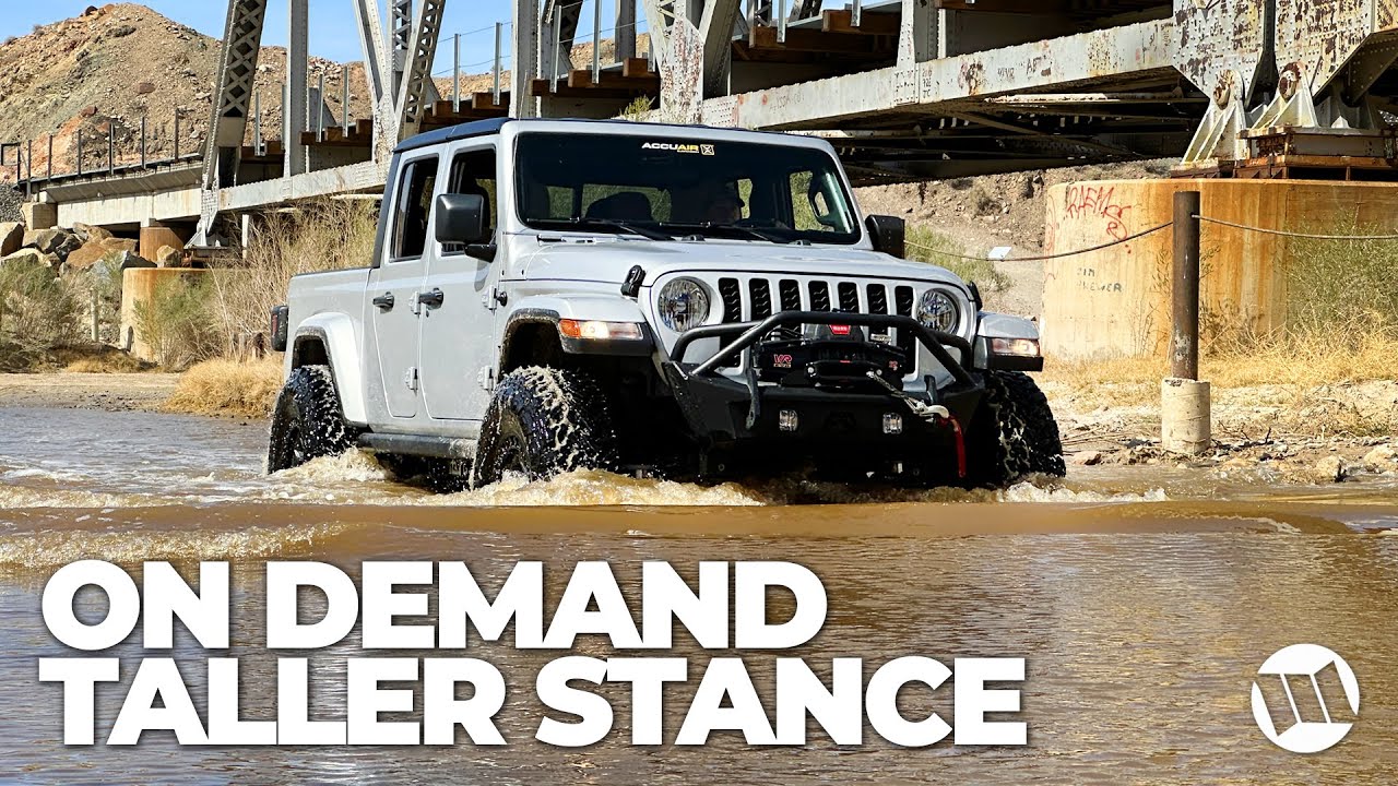 Water Crossing a Jeep Gladiator or Wrangler with an ACCUAIR Air Suspension System