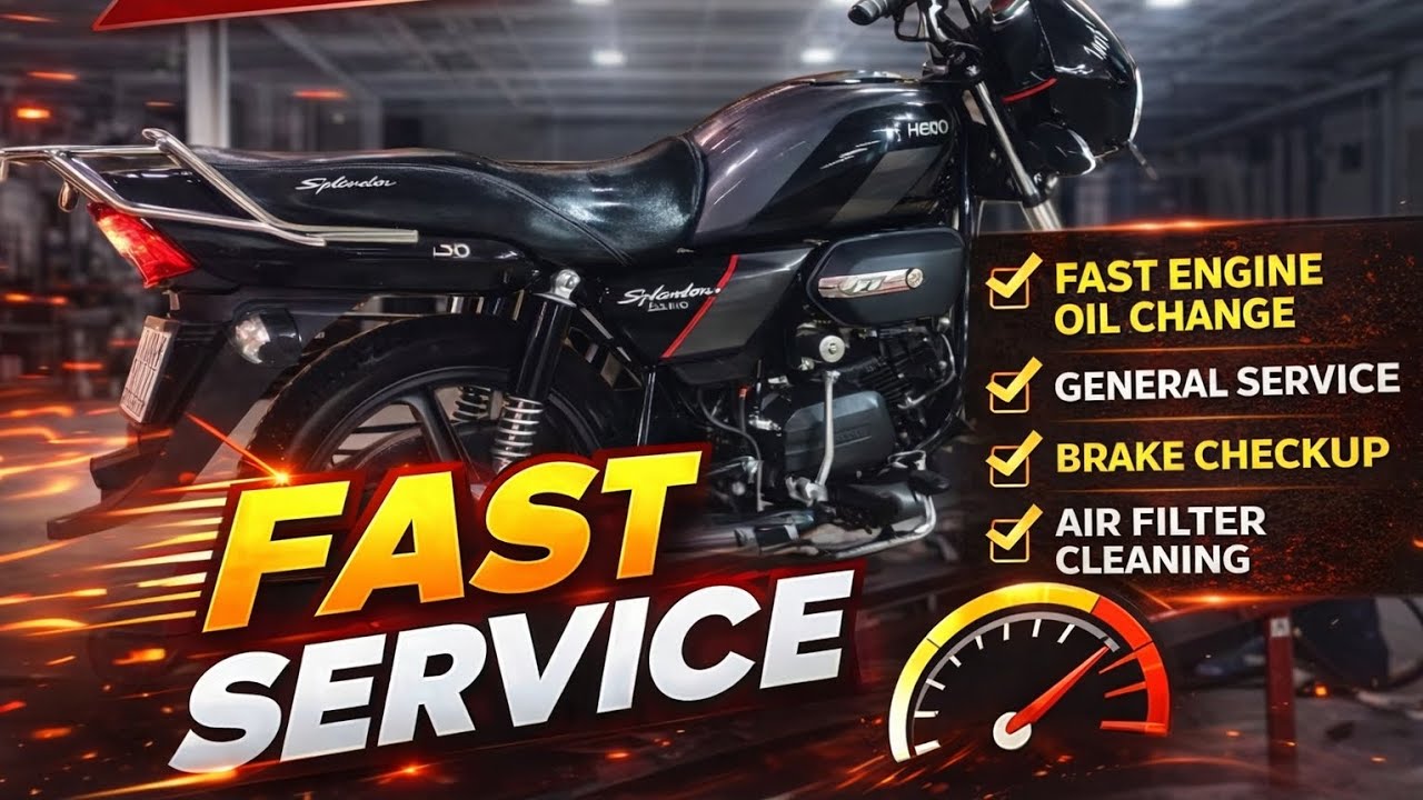 Hero Splendor Plus 2.0 Fast Service | Fast Service mein kya kya hota hai #splendor #fastservice 