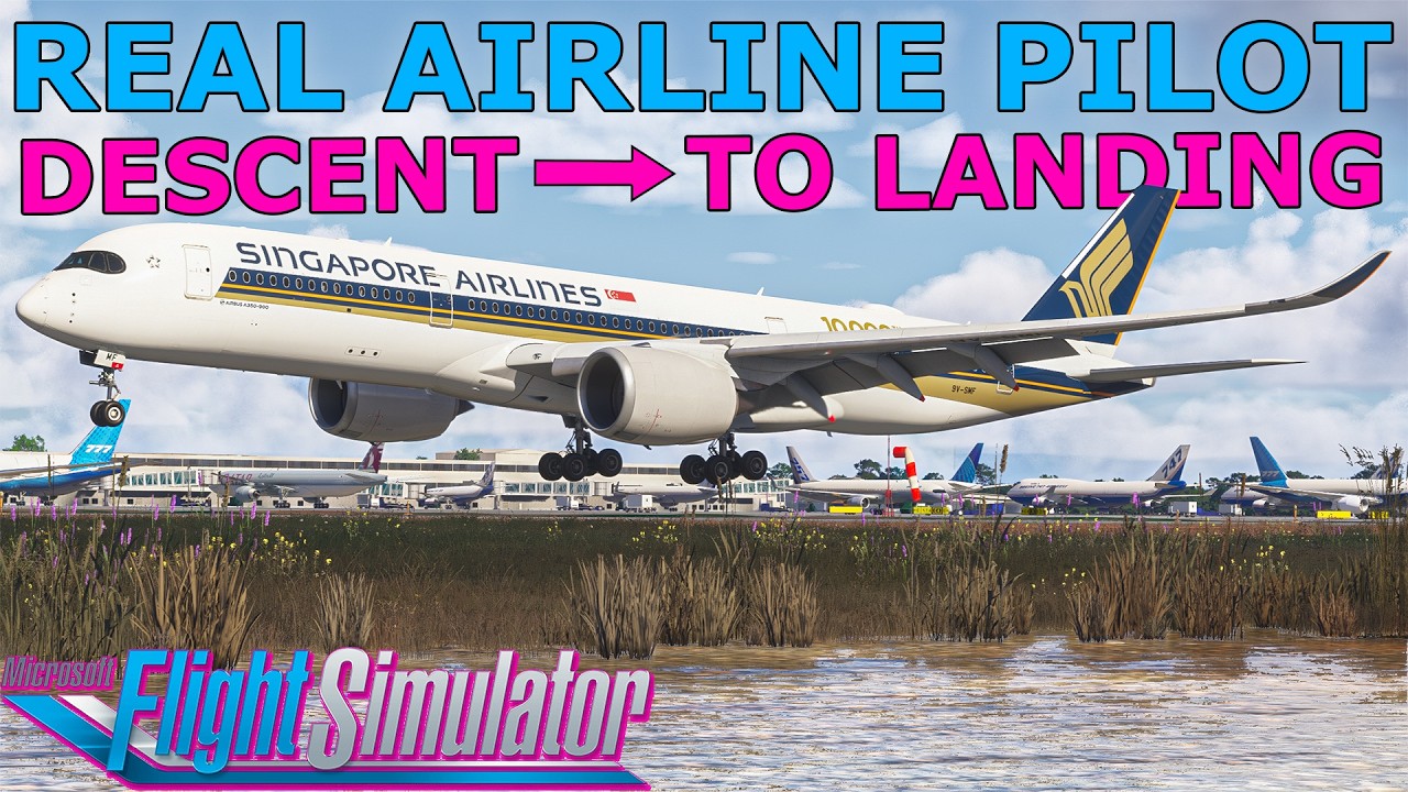 IniBuilds A350 Approach & Landing Tutorial With a Real Airline Pilot! Beginner Friendly