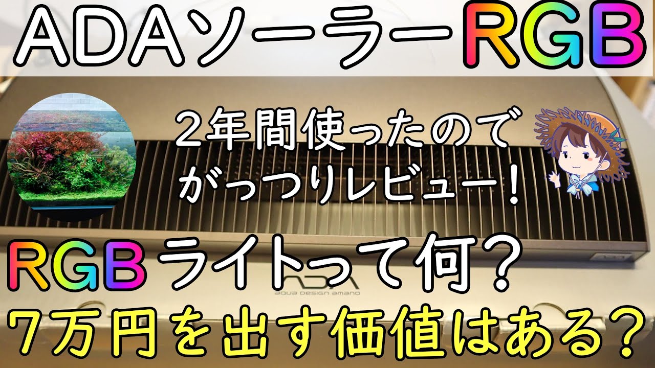 【ADA】ソーラーRGBとシェード徹底レビュー　2年間使った感想【アクアデザインアマノ】【アクアリウム／水草水槽用照明】