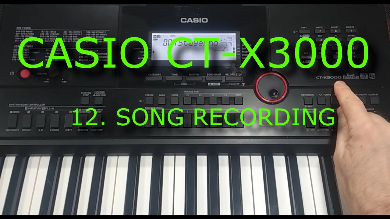 CASIO CT-X3000 12. Запись песен