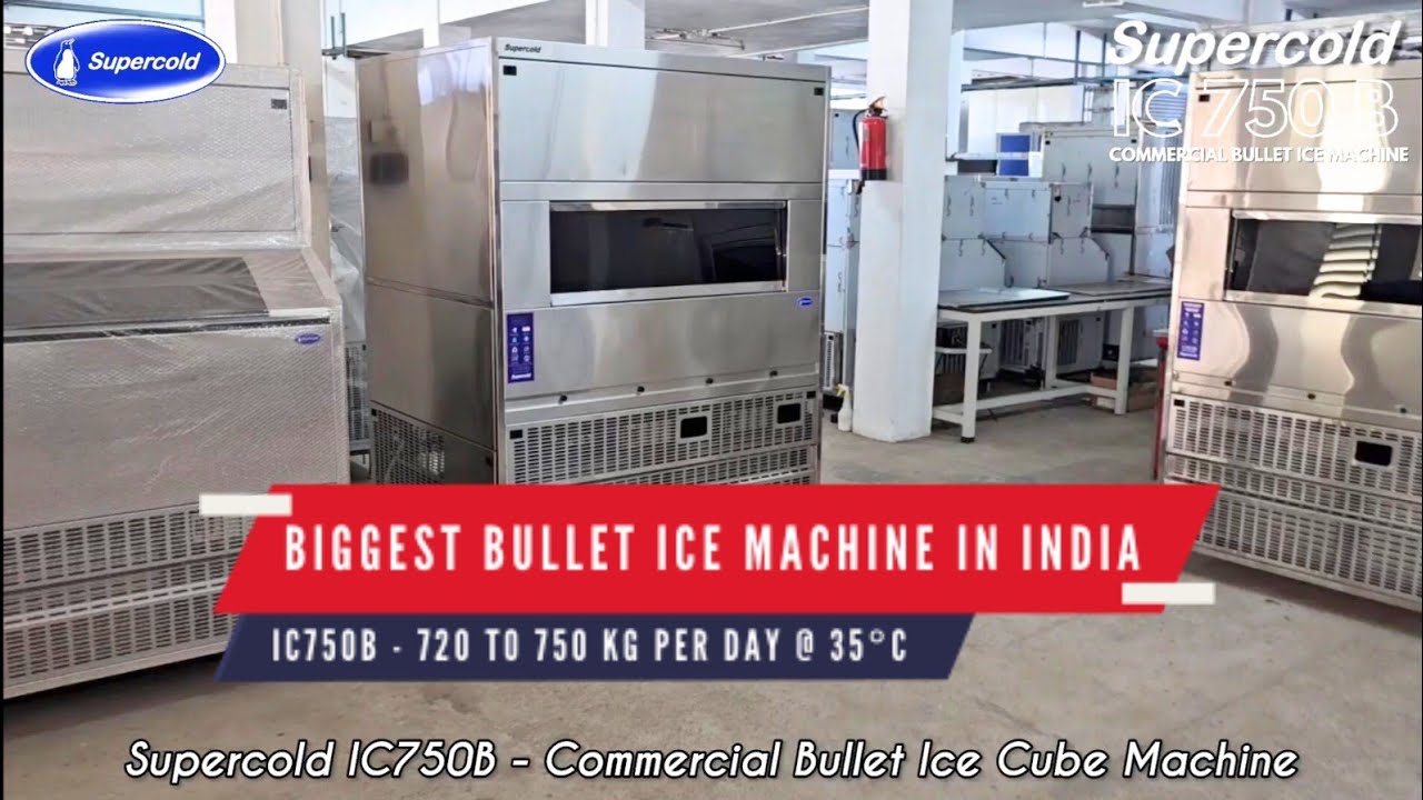 Supercold IC750B Commercial Bullet Ice Cube Making Machine