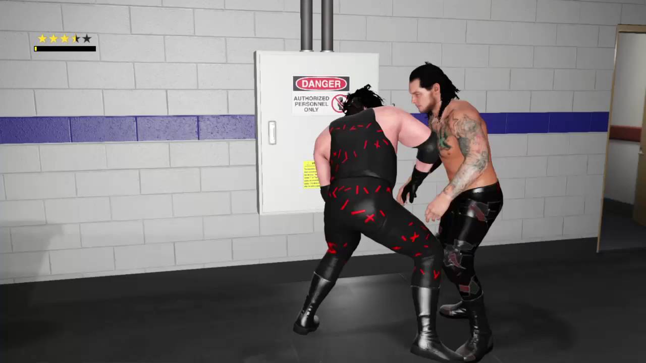 WWE 2K17 Kane Vs Baron Corbin (Backstage Brawl) (PS4)