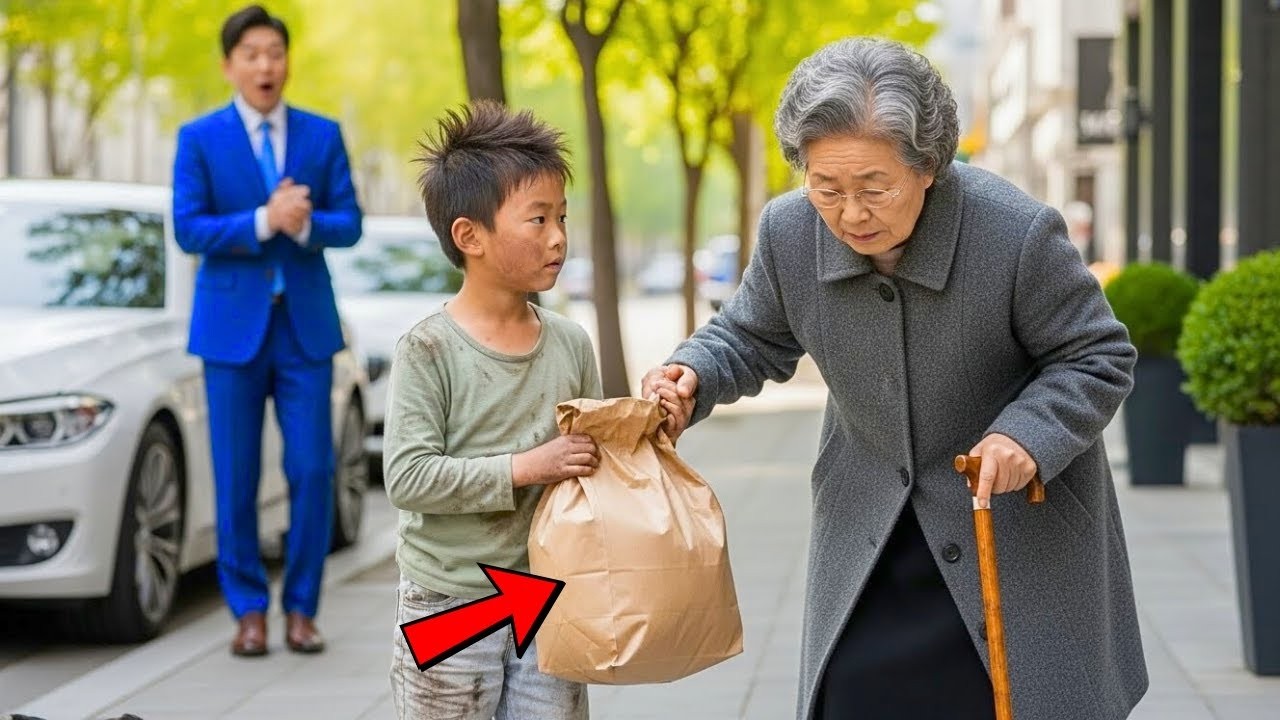 재벌은 자신의 노모가 한 거지 소년에게 도움을 받고 있는 것을 보고 충격에 빠졌고, 예상치 못한 반응을 보였다