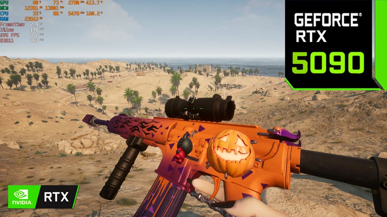 PUBG 4K Max Settings: RTX 5090 - i9 14900K - 128GB RAM | Miramar - M416 & SLR Gameplay